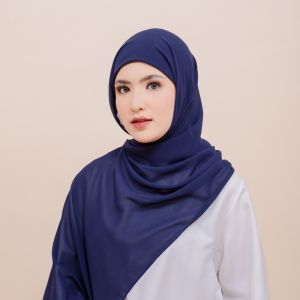 Melia Pashmina Inner 2in1 Ceruty Babydoll Premium / Hijab Instan Oval / Jilbab Ciput Grosir / COD