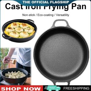 【New Arrival】 8.7/9.8/11/11.8 Inch Cast Iron Frying Pan Pre-Seasoned Griddle Baking Tray for Bread Baking Outdoor Cooking Camping