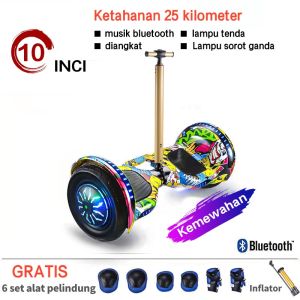 10 inch segway /Terbaru Smart Balance Wheel /  Smart Balance Hover Board Hoverboard 10 Inch  - GRATIS 6 set alat pelindung — Classiccollection