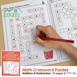 ❤💖💓 ปริศนาคำไขว้ทางคณิตศาสตร์นอกจากนี้การลบการหารการคูณเกมข้ามๆคณิตศาสตร์สมุดงานมอนเตสซอรี่สำหรับเด็กอายุ5-8ปี