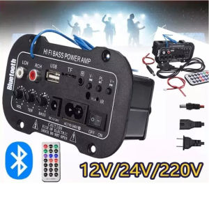「5.0 บลูทูธ เพาเวอร์แอมป์」แอมจิ๋ว 400W เครื่องขยายเสียงลำโพงสเตอริโอขยายเสียงดิจิตอล 8-12นิ้ว ลำโพง แอมป์ ขยาย USB Amplifiers ฟังชั้นครบ โมแรงๆ 12/24/220V