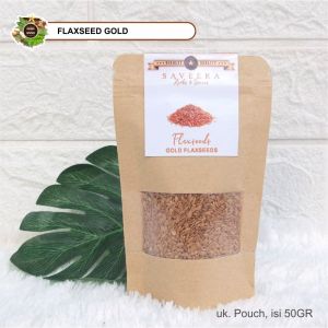 FLAKSEEDS GOLD / GOLDEN FLAXSEEDS BIJI FLAK non - BUBUK EMAS ASLI ORIGINAL uk. POUCH dan SACHET