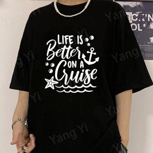 Life Is Better on a Guise Pattern Men Women Cotton T-Shirt Fashion Short Sleeve Casual Summer Street Simple Top Neutral Fun Tees