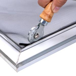 LO 【Ready Stock】 Screen Rolling ToolA Must Have Tool for Installing Window and Door ScreensWood Handle and Steel WheelsDurable and Easy to Use