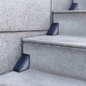 WH 1PCS LED Solar Step Lights Outdoor Waterproof Warm Stair Lights for Yard Pathway Patio Garden Sidewalk Front Door Yard Path Decorative Lighting