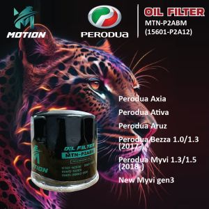 MOTION Oil Filter MTN-P2ABM For Perodua Axia Bezza Aruz New Myvi Gen3 Ativa