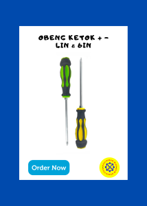 Obeng Ketok Karet Bolak Balik 2 Way + - Plus Minus 4in 6in