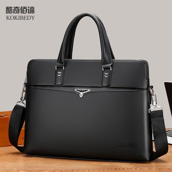 nalin outlets Black crossbody briefcase, large handbag, men's office