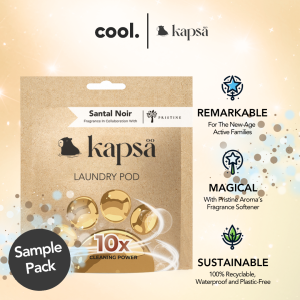 Kapsa 10-in-1 Laundry Pods Sample Pack Single Capsule - With Santal Noir Fragrance Softener