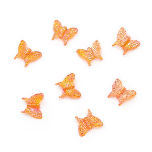 ลูกปัดอะคริลิคผีเสื้อสีสันสดใส15X13มม. 20ชิ้นสำหรับทำเครื่องประดับ DIY เครื่องรางอุปกรณ์เสริมสร้อยข้อมือสร้อยคอ