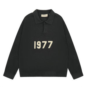 Heavy FOG Double Line ESSENTIALS Season 8 1977 American Fashion Brand Autumn and Winter Loose POLO Knitted Sweater