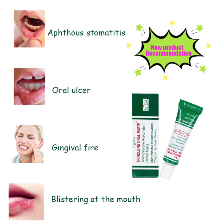 Thailand imported oral ulcer cream, gum fire, mouth blister pain relief ...