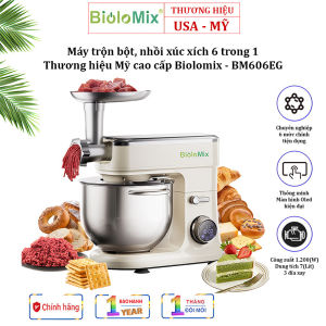 Máy trộn bột nhồi xúc xích 6 trong 1. Thương hiệu Mỹ cao cấp Biolomix - BM606EG. Hàng chính hãng