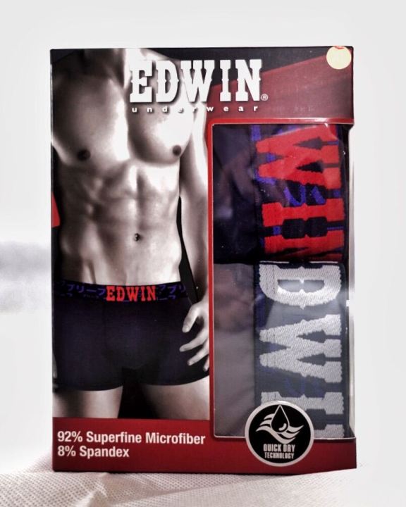 EDWIN SHORTY【EN9014-2】Edwin Mens Underwear Superfine Microfiber Spandex  2pcs