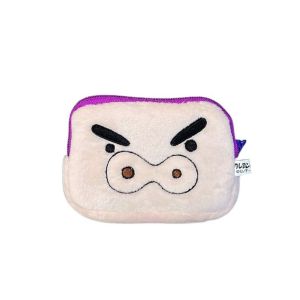 ANGY Shinnosuke กระเป๋าสตางค์ใส่เหรียญ Crayon Shin-chan สุนัขและสุนัข ลูกสุนัขลูกสุนัข ถุงใส่หูฟังแบบสายโซ่ แบบพกพาได้ จี้ห้อยกระเป๋า Nohara Shiro Plush purse BAG กิจกรรมกลางแจ้งกลางแจ้ง