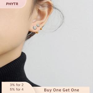 PHYTR HOT 1 Piece 4 Prong Rhinestone Ear Studs Earrings For Women Men Tragus Cartilage Standard Lobe Jewelry Gift