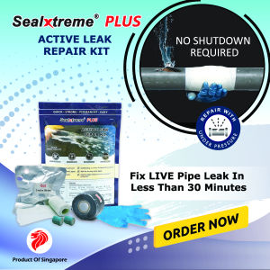 SealxTreme Plus Industrial Strength Composite Leak Repair Kit | Quick Fix Under Pressure | R&D Singapore | Water-Resistant Sealant Solution
