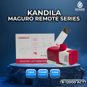 Kandila Maguro Remote ACT R-12000 Pompa Air Celup Kolam Aquarium Water Pump 110 W 12000Lh