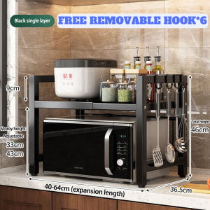 Microwave kitchen rack shelf Adjustable Length and Height Oven Rack Kitchen Storage Rack Countertop Organiser Rack Oven Stand Toaster Rack