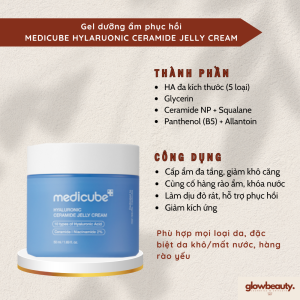 Gel dưỡng ẩm Medicube Hyaluronic Ceramide Jelly Cream 50ml – 5 HA + Ceramide Cấp Ẩm Lâu & Phục Hồi Hàng Rào Da
