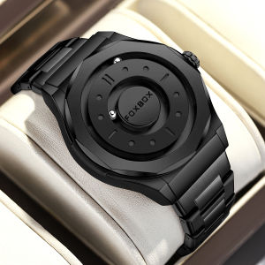 LIGE Sub Brand FOXBOX Men Watch Creative Scrolling Pointer Outdoor Sports Waterproof Quartz Watches For Men + Box