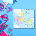 Laminated Calabarzon Map, Flags of the World, World Map, Philippine Map, NCR Map, National Capital Region Map, Periodic Table, Periodic Table of Elements Educational Charts. 