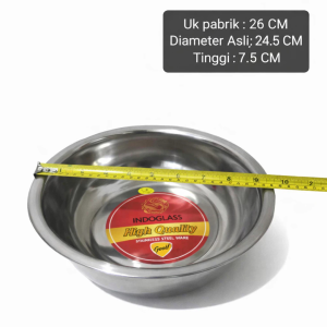 TYHL0589 Mangkok Set Isi 6 Pcs Stainless Ukuran 14cm 16cm 18cm 20cm 22cm 26cm