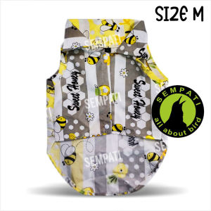 SEMPATI Baju Kucing Anjing Motif Lebah Yellow Bee Baju Kemeja Kaos Singlet T-Shirt Kostum Santai Hewan Peliharaan Kucing Anjing Cat Kitten Puppy Kelinci Monyet Pakaian Hewan Lucu Cute Pet Clothes