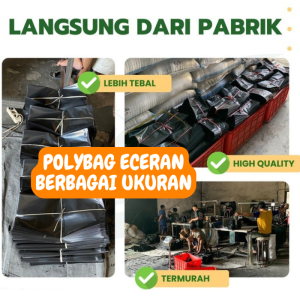 2 LEMBAR polibag kecil ukuran 10X15 12X12 15x15 20X20 25X25