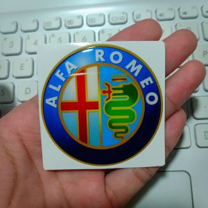 ALFA ROMEO Emblem sticker timbul resin lentur