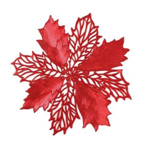J2UQR3 Anti-scald Christmas Table Placemat Anti-slip Heat Insulation Cup Mats Hollow Out Coaster Flower Dining Mat Kitchen Supplies