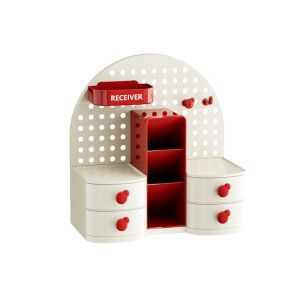 PELLETIZING Plastic Hole Board Storage Rack Large Capacity Drawer Style Student Pen Holder Multifunctional Simple  Stationery Storage Box for Home
