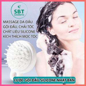 [Chải Cực Đã] Lược Gội Đầu Silicon Nhật Bản Nruji – Làm Sạch Da Đầu Mát-xa Thư Giãn Gỡ Tóc Rối Dùng Để Gội Đầu Khi Tắm Hoặc Chải Khô