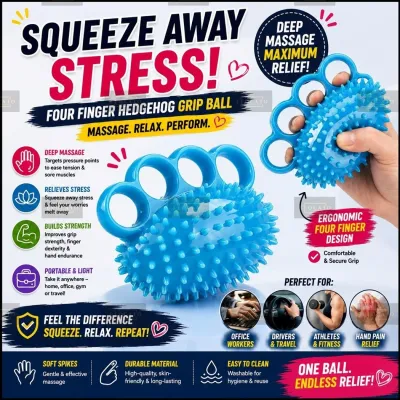 Hand Grip Strength Ball Muscles Hand Finger Strengthener Spiky Massage Ball Exercise Relax Stress Relief Squishy