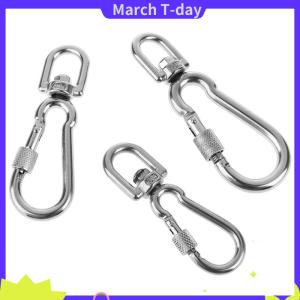 March ตะขอเกี่ยวสแตนเลสแบบหมุนได้สำหรับสุนัขเดินไปตั้งแคมป์