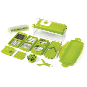Multifunctional Vegetable & Fruit Cutter Stainless Steel Grater Chopper Peeler Nicer Dicer Slicer/ Alat Pemotong