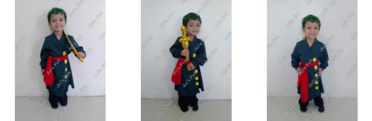 Roronoa Zoro One piece costume for baby toddler up to 12 years old Cosplay  halloween Jeis Fab