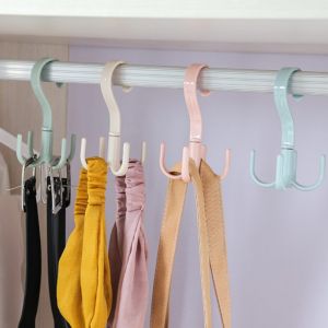 WENTIVV 4 Claw​s Creative for Shoes Belt Scarf Rotated Space Saving Wardrobe Organizer Hanger Hooks Bag Rack Hanging Rack Clothes Hanger