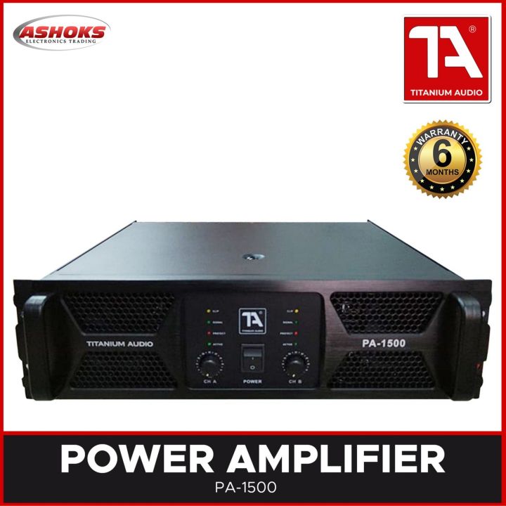 Titanium Audio PA 1500 Power Amplifier / 1200w RMS / Titanium Audio ...