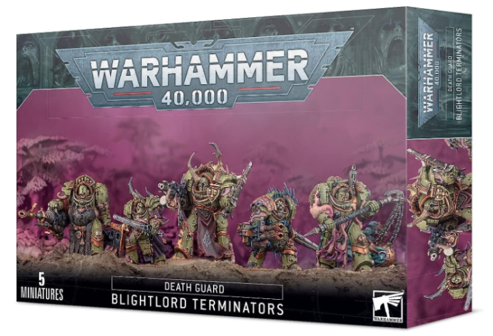 Games Workshop Death Guard – Blightlord Terminators – Kit De 5 Figurines 9e Édition – Warhammer 40,000