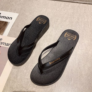 [Free Shipping] New stylish casual versatile summer beach shoes waterproof and non-slip flip-flops for women