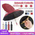 24 Ribs Automatic Auto Open UV Protection Windproof Durable Folding Portable Payung Large Oversized Umbrella Lipat 24[UNK]折叠雨伞. 
