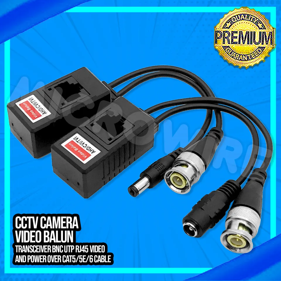 Balun connector for store cctv