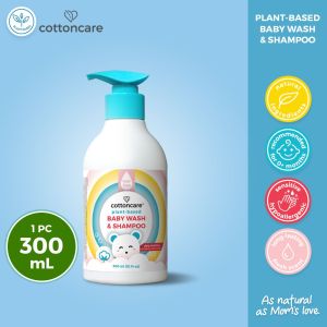 Cottoncare™ Baby Wash and Shampoo Plant-Based All-Natural Bath Soap Tear-Free Extra-Sensitive Skin Hair Gel