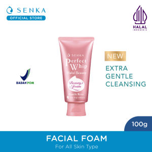 SENKA Perfect Whip Gentle Rose Facial Foam (Mencerahkan dan Melembabkan Kulit Wajah) 100gr