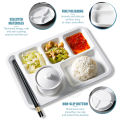 Konco Melamine Plastic Food Plates high temperature resistance Dinerware Square Plate Round Plate for school students and workers Fast food restaurant plate Dining Serving  Dishes. 