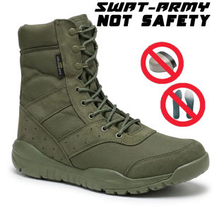 SWAT Tactical Boots – Kasut Keselamatan SWAT Steel Toe Cap Steel Mid Sole & Original SWAT Tactical Boot Non-Safety