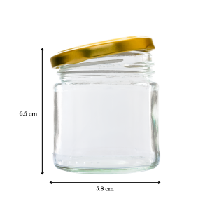 Round Glass Jar Air Tight Mini Bottle Storage Containe 100ml