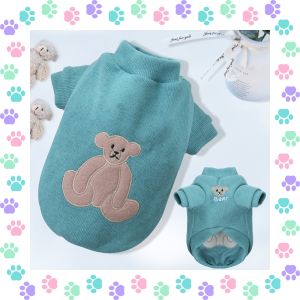 【Big-promotion】 Whisker Bear Design Dog Clothes Cute Pet Clothes for Shih Tzu Male and Female Cat tshirt Puppy Clothing