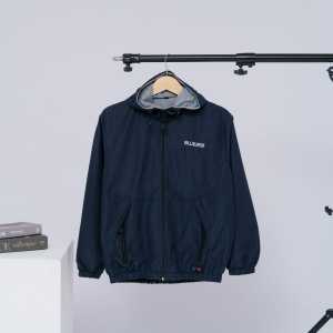 Jaket bolak Balik pria Wanita Jaket bolak balik Hitam-Grey parasut Placcee2in1